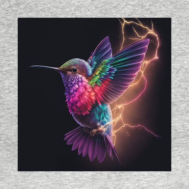 Tropical Fantasy Hummingbird with Electricity. by SCHummingbirds